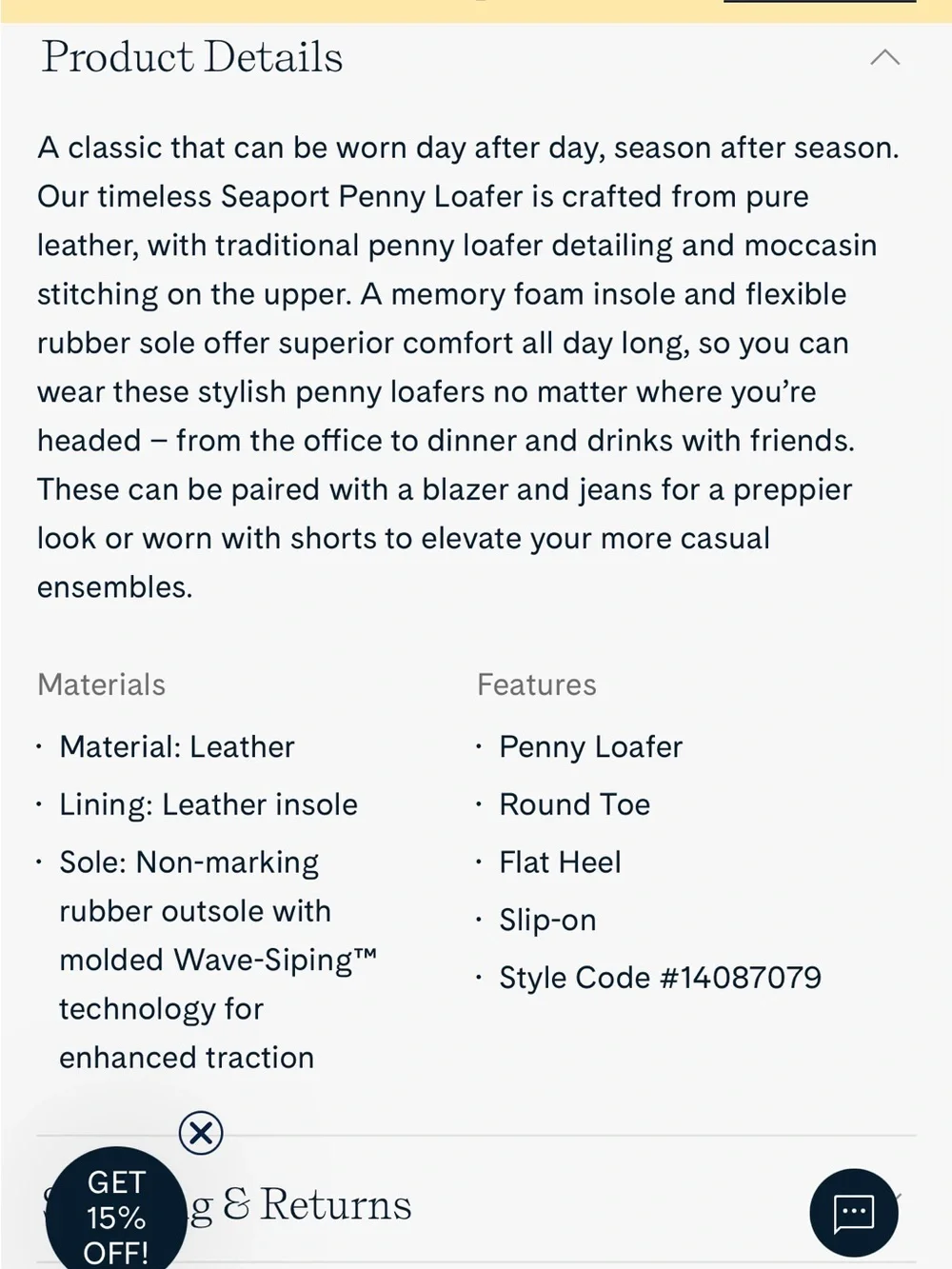 Sperry Seaport Penny Loafer